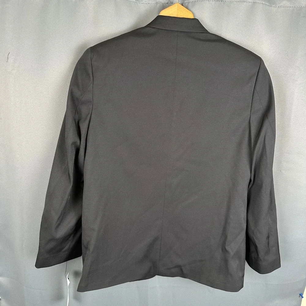 Calvin Klein Boys Black Slim Fit Husky Stretch Suit Jacket Blazer Size 14 H